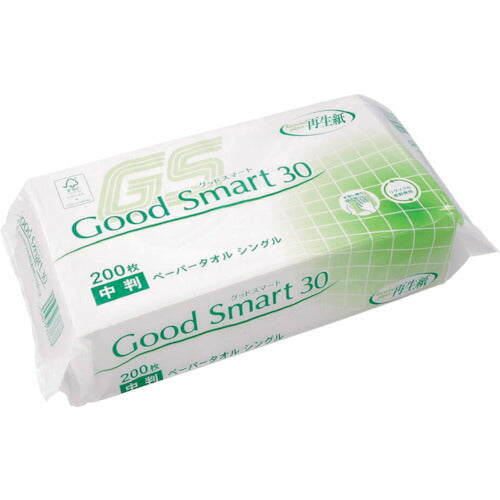エフピコ ＧＳ３０Ｐタオル再生紙中判２００枚エコタイプ WAPV