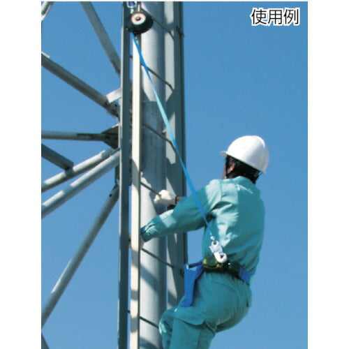 ツヨロン ベルト巻取式 ベルブロック ５．７ｍ 大径フック付 BB-60-SN-90ST-BX