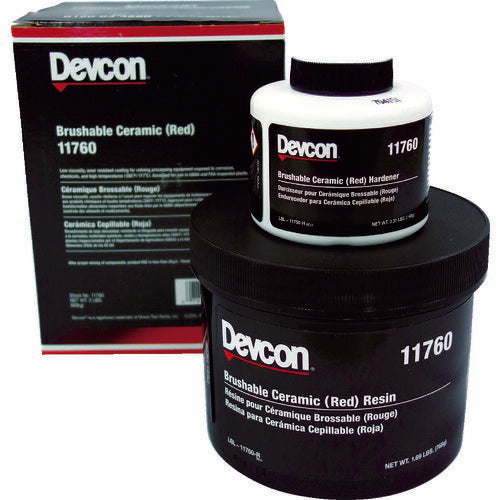 ＤＥＶＣＯＮ　ブラッシャブルセラミック赤　耐薬品＆耐腐蝕コーティング　９００ｇ DV11760