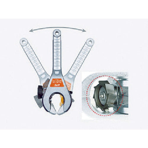 ＫＴＣ チューブカッター ラチェットパイプカッタ（鋼管 ステンレス鋼管用） 切断能力１５．８８～３５ｍｍ PCR3-35