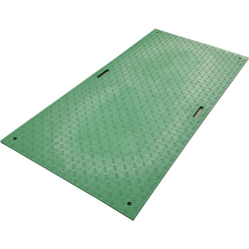 ウッドプラスチック 工事用敷板 Ｗボード 両面凸 カラー：緑 １２１９ｍｍ×２４３８ｍｍ B1224-20-GRSB-M2K4