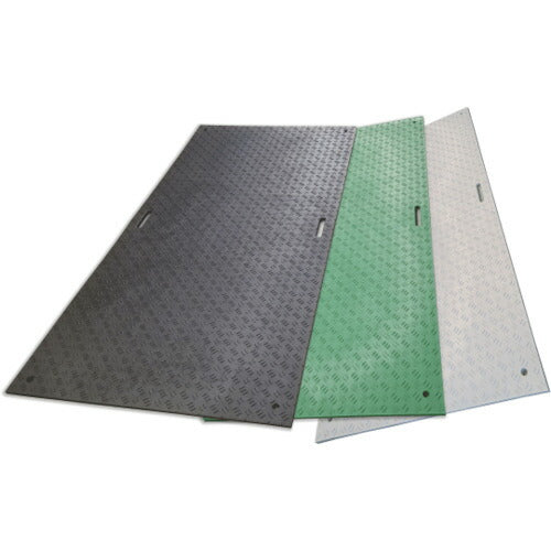 ウッドプラスチック 工事用敷板 Ｗボード 両面凸 カラー：黒 １０００ｍｍ×２０００ｍｍ B1020-20-BK