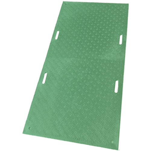 ウッドプラスチック 工事用敷板 Ｗボード 両面凸 カラー：緑 ９１０ｍｍ×１８２０ｍｍ（持ち手４） B0918-20-GRSB-M4K4