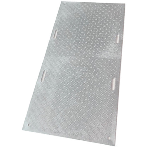 ウッドプラスチック 工事用敷板 Ｗボード 両面凸 カラー：灰 ９１０ｍｍ×１８２０ｍｍ（持ち手２） B0918-20-GY-M2K4