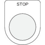 ＩＭ　押ボタン／セレクトスイッチ（メガネ銘板）　ＳＴＯＰ　黒　φ２５．５　４５×３５×２ｍｍ P25-36