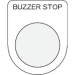 ＩＭ　押ボタン／セレクトスイッチ（メガネ銘板）　ＢＵＺＺＥＲ　ＳＴＯＰ　黒　φ３０．５　５０×４０×２ｍｍ P30-39