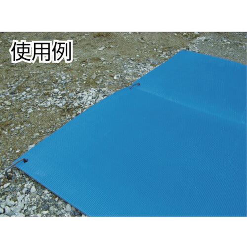 ワニ印　養生敷板　ワニ板（ＷＡＮＩＢＡＮ）ブルー　１６ＭＭ厚１．１Ｍ×１．８Ｍ 004945