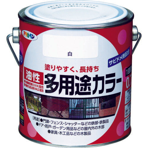 アサヒペン 油性多用途カラー ０．７Ｌ 白 536617