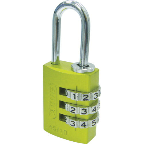 ＡＢＵＳ　ナンバー可変式南京錠　１４５－２０　イエロー 145-20-YE