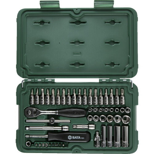 ＳＡＴＡ　１／４”ＤＲソケットレンチセット（６角タイプ） 09002
