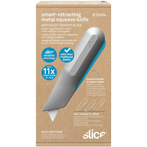 スライス メタルハンドルユーティリティナイフ ハンドルグリップ式（エルゴグリップ） 10494