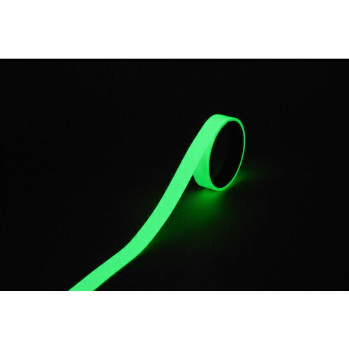 緑十字 高輝度蓄光蛍光テープ ＣＫＴ２００２ ２０ｍｍ幅×２ｍ 蛍光レモンイエロー 409002
