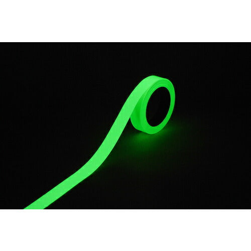 緑十字 高輝度蓄光蛍光テープ ＣＫＴ２５１０ ２５ｍｍ幅×１０ｍ 蛍光レモンイエロー 409003