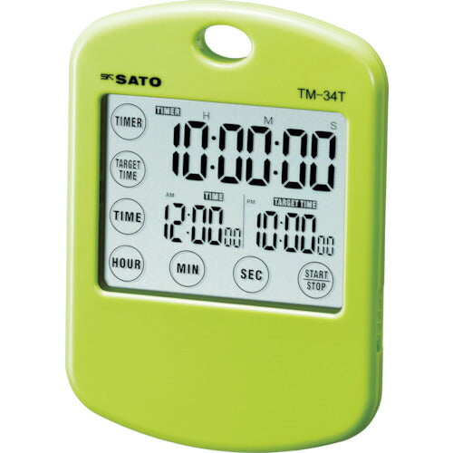 【送料・納期都度見積】 佐藤 【売切り廃番】ターゲットタイマーミニ グリーン （１８０２－１２） TM-34T-G