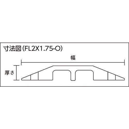 ＣＨＥＣＫＥＲＳ　ファーストレーン　ケーブルプロテクター　軽量型　電線２本 FL2X1.75-O