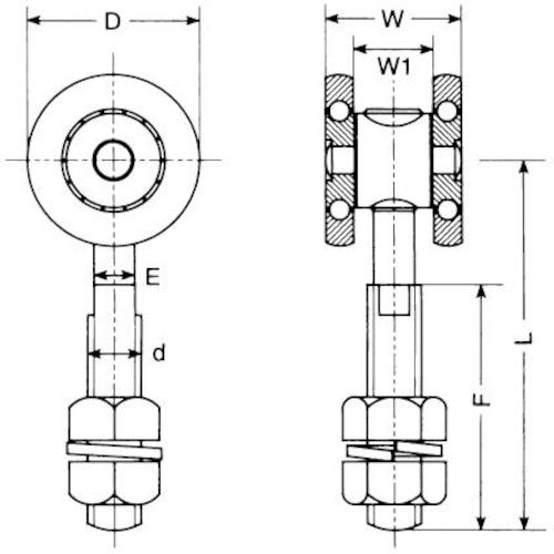 ヤボシ　単車ベアリング入（スチール製）　３号 3TANBE