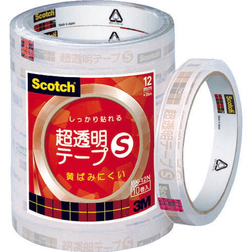 ３Ｍ スコッチ 超透明テープＳ １２ｍｍＸ３５ｍ １０巻入シュリンクパック BK-12N