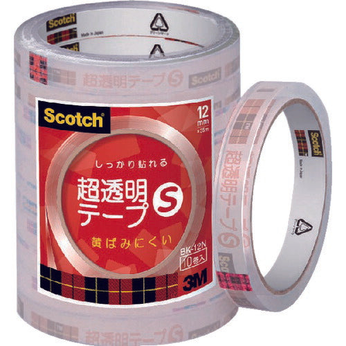 ３Ｍ スコッチ 超透明テープＳ １２ｍｍＸ３５ｍ １０巻入シュリンクパック BK-12N