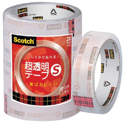 ３Ｍ スコッチ 超透明テープＳ ２４ｍｍＸ３５ｍ ５巻入シュリンクパック BK-24N