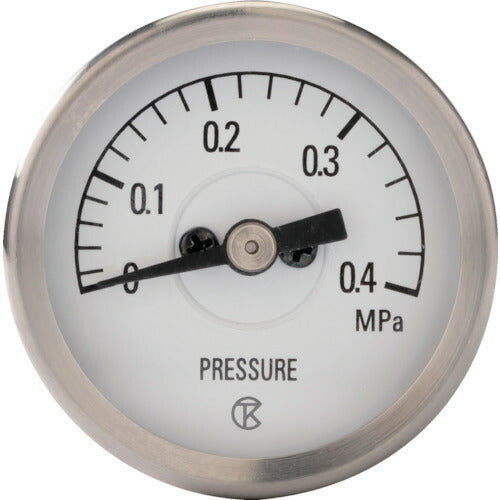 高島 小型圧力計（Ｄ枠埋込型・縁なし・中心ネジ・φ３０）圧力レンジ０．０～１．６ＭＰａ Ｒ１／８ 1730116