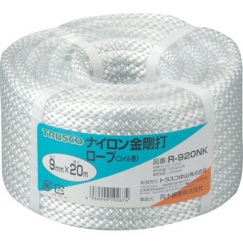 ＴＲＵＳＣＯ ナイロンロープ 金剛打 線径９ｍｍＸ長さ２０ｍ R-920NK