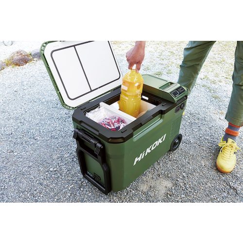 ＨｉＫＯＫＩ １８Ｖ－１４．４Ｖ コードレス冷温庫大容量サイズ２５Ｌ アグレッシブグリーン マルチボルトセット品 UL18DBA-WMZ