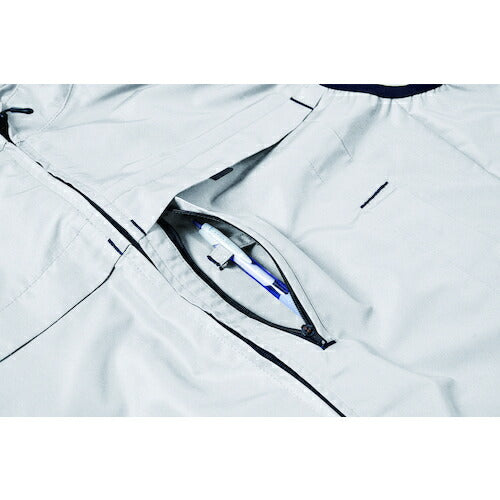 空調服　ベスト（横ファン）　シルバー　３Ｌ KU92320K30S5