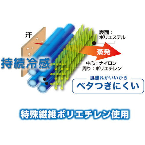 アズ ＢＯＤＹ‐Ｘ ＦＯＲＷＯＲＫ 持続冷感 半袖丸首シャツ 白 ＬＬ 9333-35LL00