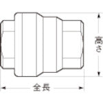 ＴＬＶ　スプリングディスク式逆止弁　ＣＫ３Ｒ－Ｒｃ－１５－ＣＦ８　（ねじ込み） CK3R-RC-15-CF8
