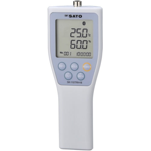 【送料・納期都度見積】 佐藤 デジタル温湿度計（無線通信機能付）ＳＫ－１１０ＴＲＨーＢ（指示計のみ）（８１４０－００） 8140-00