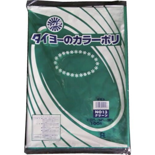 タイヨー カラーポリ袋０３５（グリーン） Ｎｏ．１３ （１００枚入り） S222993