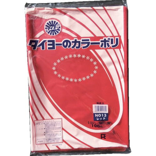 タイヨー カラーポリ袋０３５（レッド） Ｎｏ．１３ （１００枚入り） S222965