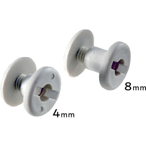 ＴＲＵＳＣＯ エコねじ マプカ使用・紙素材ねじ 間隔８ｍｍ （５０組入）頭１５ｍｍ 穴径７ｍｍ MAPKANE-8