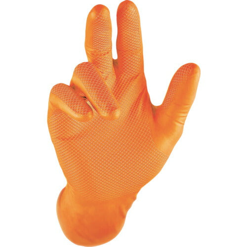 ハラダ　グリッパーズグローブ　オレンジ　ＸＬ（５０枚入） 37002-475
