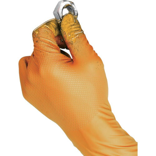 ハラダ　グリッパーズグローブ　オレンジ　ＸＬ（５０枚入） 37002-475