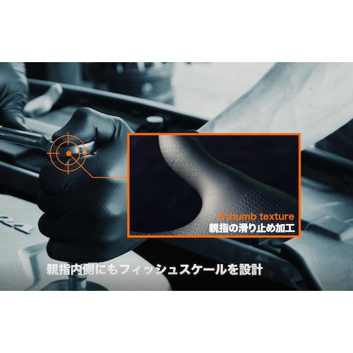 ハラダ　グリッパーズグローブ　オレンジ　Ｍ（５０枚入） 37002-473
