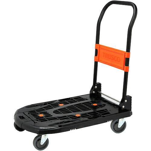 ＴＲＵＳＣＯ 樹脂台車 カルティオ（新型） ７８０Ｘ４９０ 折畳 黒 MPK-780-BK