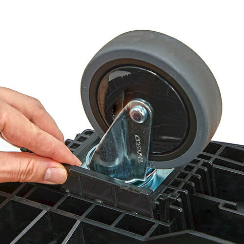 ＴＲＵＳＣＯ 樹脂台車 カルティオ（新型） ７８０Ｘ４９０ 折畳 黒 MPK-780-BK