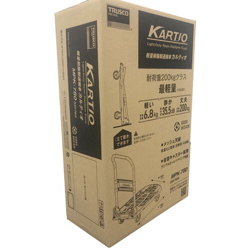 ＴＲＵＳＣＯ 樹脂台車 カルティオ（新型） ７８０Ｘ４９０ 折畳 黒 MPK-780-BK