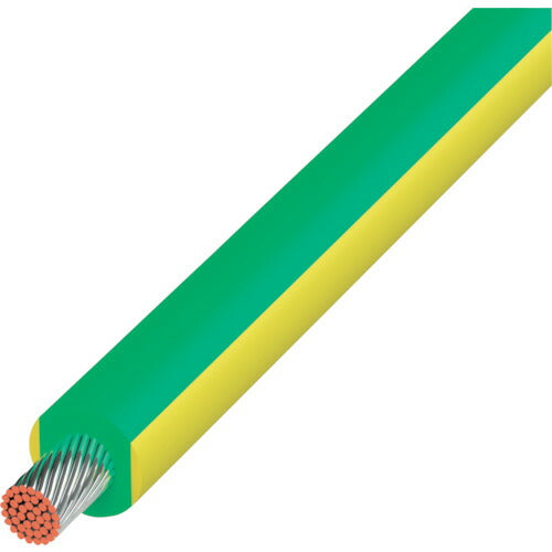 ＫＹОＷＡ　ＵＬ耐熱ビニル絶縁電線　ＵＬ１０１５　ＡＷＧ１４　１０Ｍ　緑／黄 UL1015 AWG14 10M GR/YL