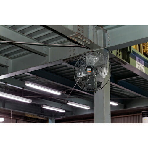 ＴＲＵＳＣＯ　全閉式工場扇　ジェネラルファン　壁掛けタイプ　アルミハネ　ブラック TFBA-45W-BK