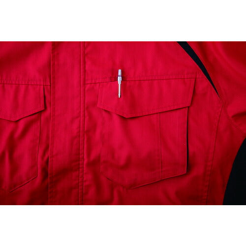 空調服 空調服［［Ｒ下］］ 長袖ブルゾン ウエアのみ レッド ４Ｌ KU92400R70S6