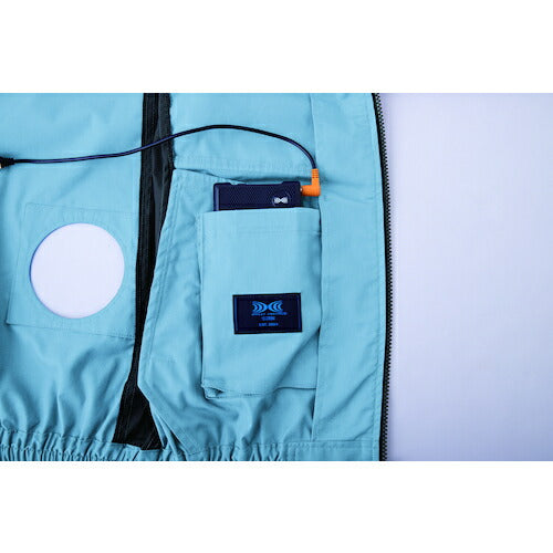 空調服 空調服［［Ｒ下］］ 長袖ブルゾン ウエアのみ オフブルー ４Ｌ KU92401N40S6