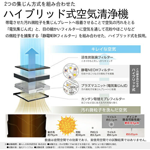 ダイニチ　ハイブリッド式空気清浄機　ＣＬ−ＨＢ９２４−ホワイトブラウン　０Ｃ０６４９０ CL-HB924-WT