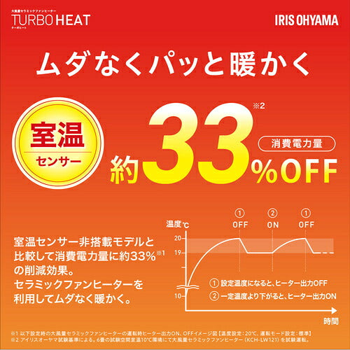 ＩＲＩＳ　２０２７８６　大風量セラミックヒーター　Ｗセンサー付　グレー ACH-LW12A-H