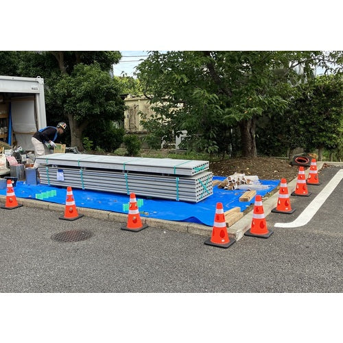 ＣＡＲ－ＢＯＹ　点滅灯設置可能タイプ（上部切り欠き加工あり）　穴あきコーン４５０　反射イエロー　ブラック　CHR-450BK