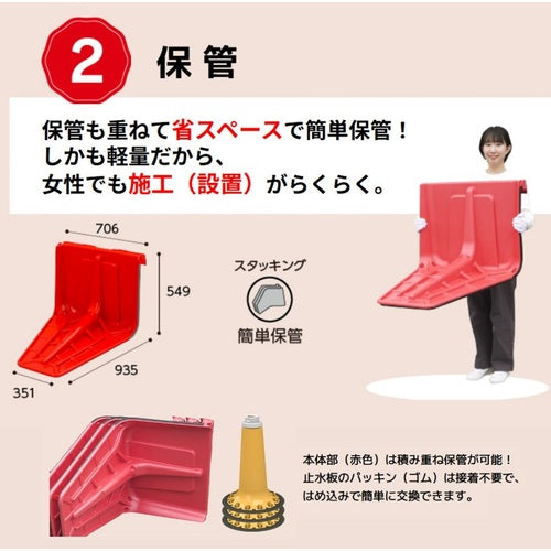 積水　簡易止水板　プラバリア　延長セット SPBES