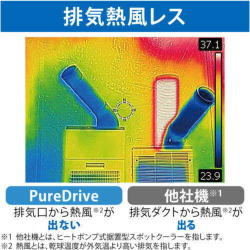 ｂｒｏｔｈｅｒ　排気熱風レス＆フロンレス　スポットクーラー　“ＰｕｒｅＤｒｉｖｅ”　首振りタイプ PD-7100S