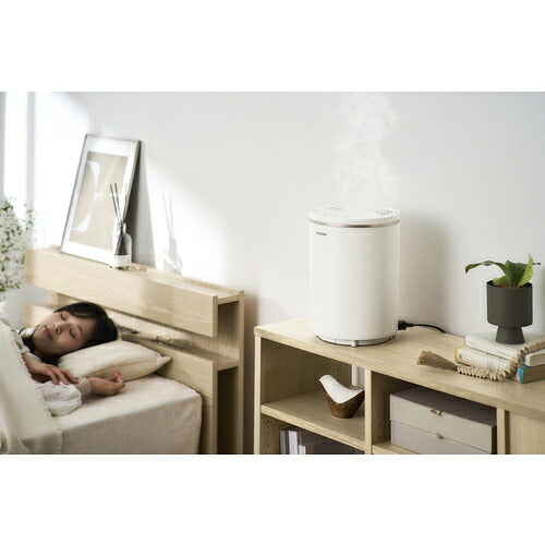 ＩＲＩＳ　２１１２０８　丸洗いスチーム加湿器　４００ｍｌ　ホワイト AHM-MHU40A-W