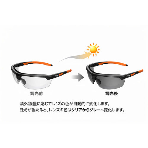 ＴＲＵＳＣＯ　調光レンズ保護メガネ TSG-8263PL